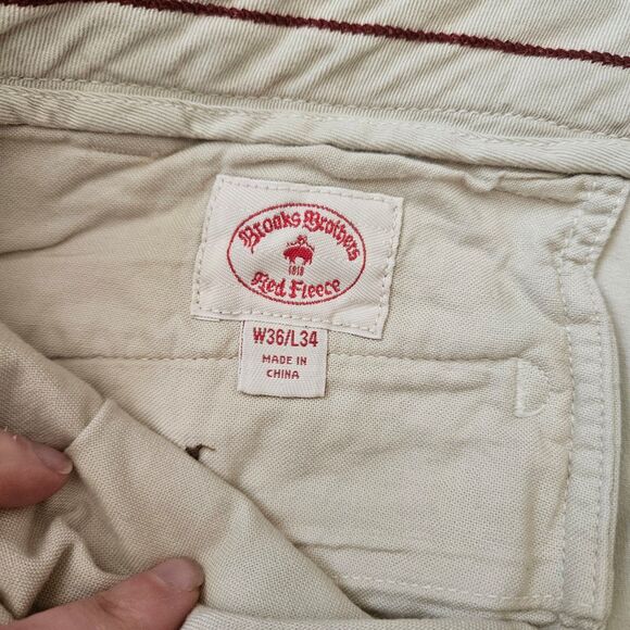 Brooks Brothers Red Fleece Chinos 36/34 - Picture 4 of 11